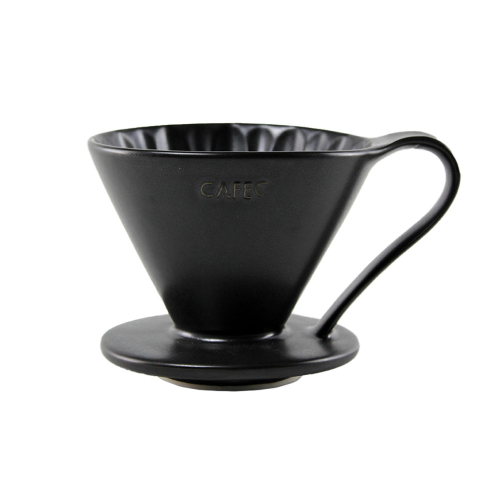 Arita Flower Dripper 4 cups (Black) - Cafec