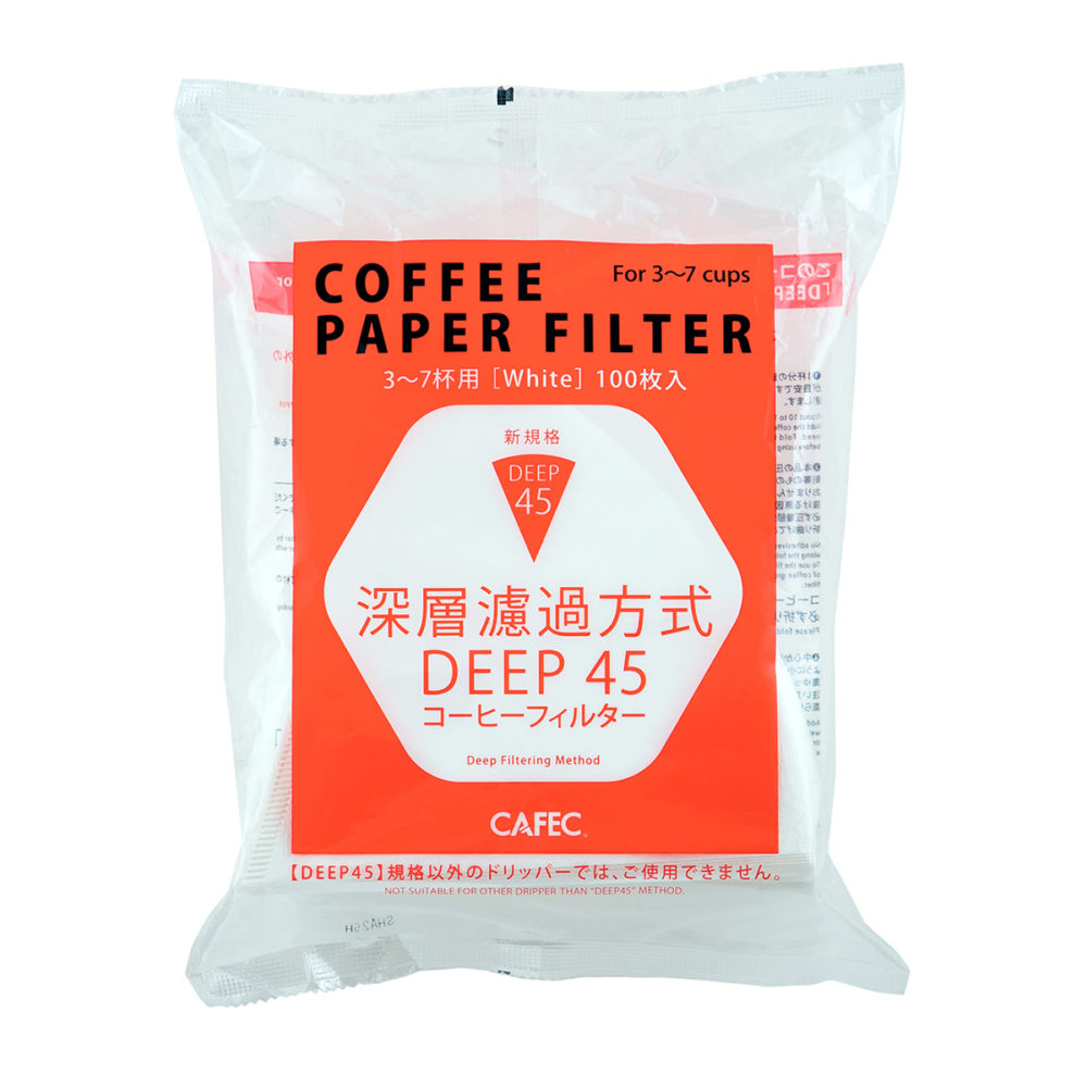 Cafec - 100 filtres Deep 45 - 3 à 7 tasses (Blanc)