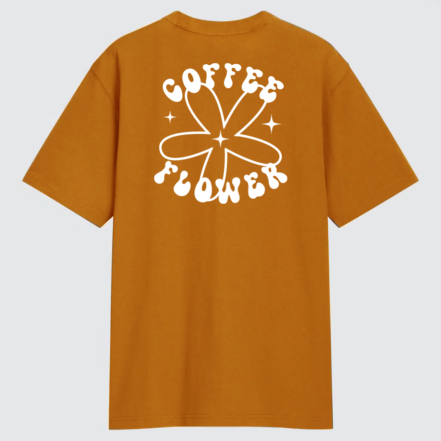 KAWA T-shirt [Coffee Flower] - Orange