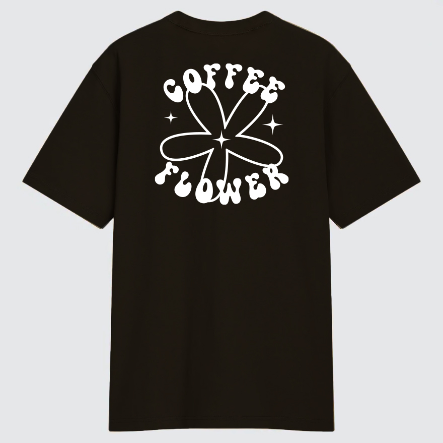 KAWA T-shirt [Coffee Flower] - Black